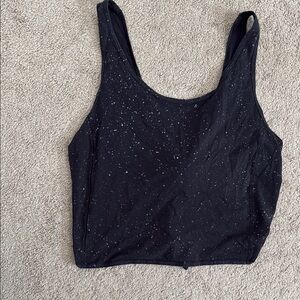 Lululemon Black Speckled Tank Top